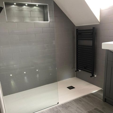 walk in shower bathroom
